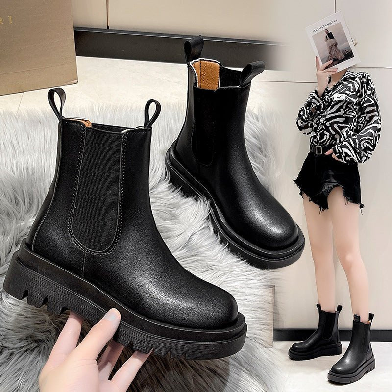 Bota corturno feminina-Estilo chelsea boot - fardyStore