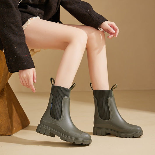 Bota de Chuva Feminina Antiderrapante com Elástico - fardyStore