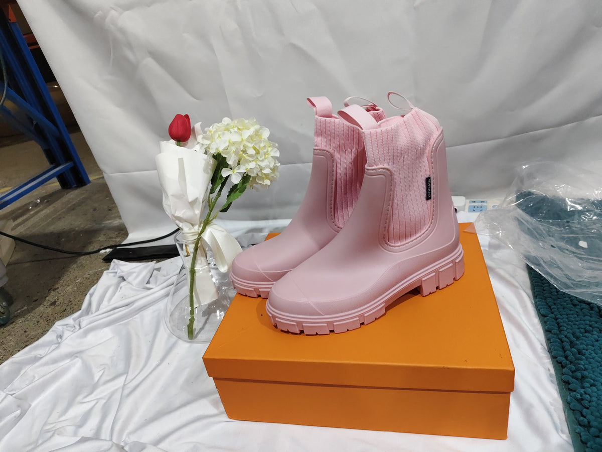 Bota de Chuva Feminina Antiderrapante com Elástico - fardyStore