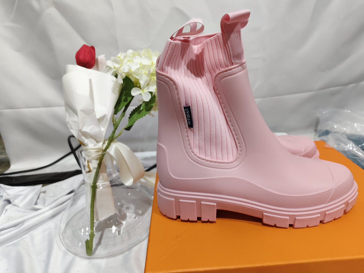 Bota de Chuva Feminina Antiderrapante com Elástico - fardyStore
