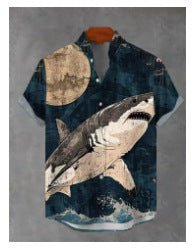 Camisa masculinaa fashionabla e respirável de stilo havaiano - fardyStore