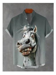 Camisa masculinaa fashionabla e respirável de stilo havaiano - fardyStore