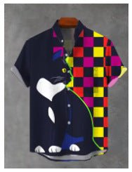 Camisa masculinaa fashionabla e respirável de stilo havaiano - fardyStore