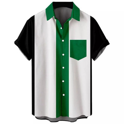 camisa mascunlina de manga curta com impressão digital 3D - fardyStore