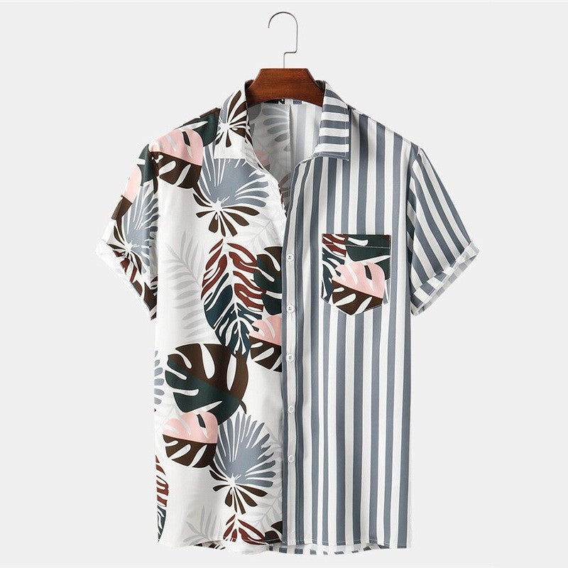 camisa mascunlina de manga curta com impressão digital 3D - fardyStore