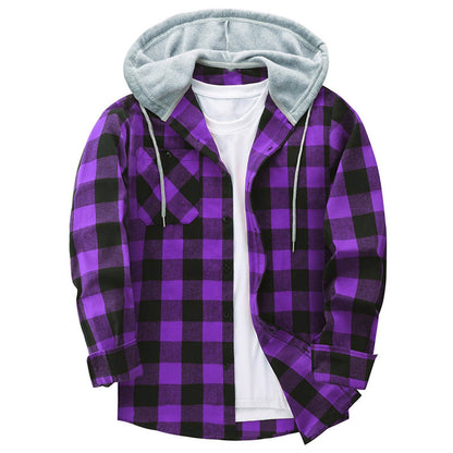 Camisa xadrez masculina com capuz - fardyStore