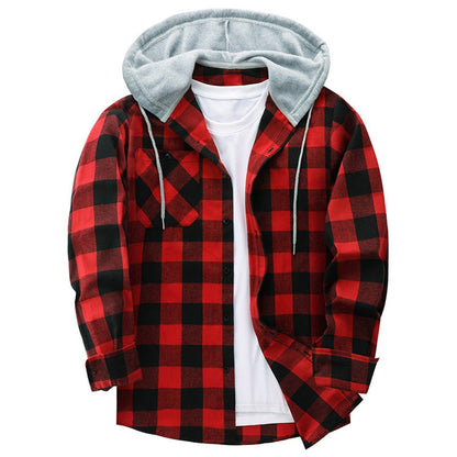 Camisa xadrez masculina com capuz - fardyStore