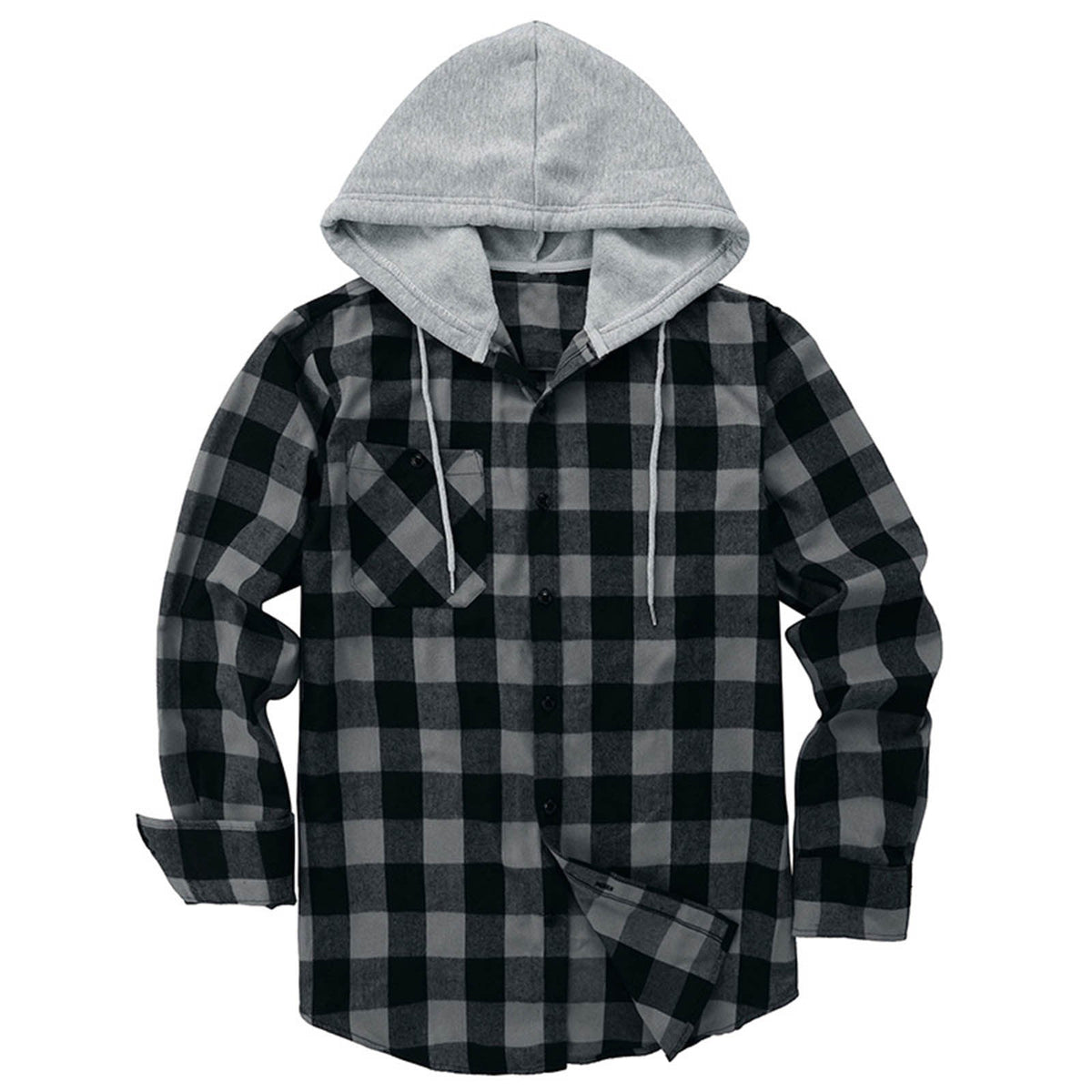 Camisa xadrez masculina com capuz - fardyStore