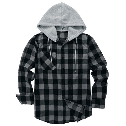 Camisa xadrez masculina com capuz - fardyStore
