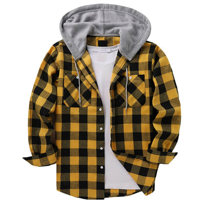Camisa xadrez masculina com capuz - fardyStore