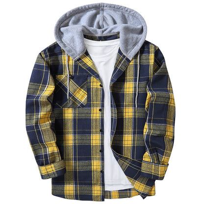 Camisa xadrez masculina com capuz - fardyStore