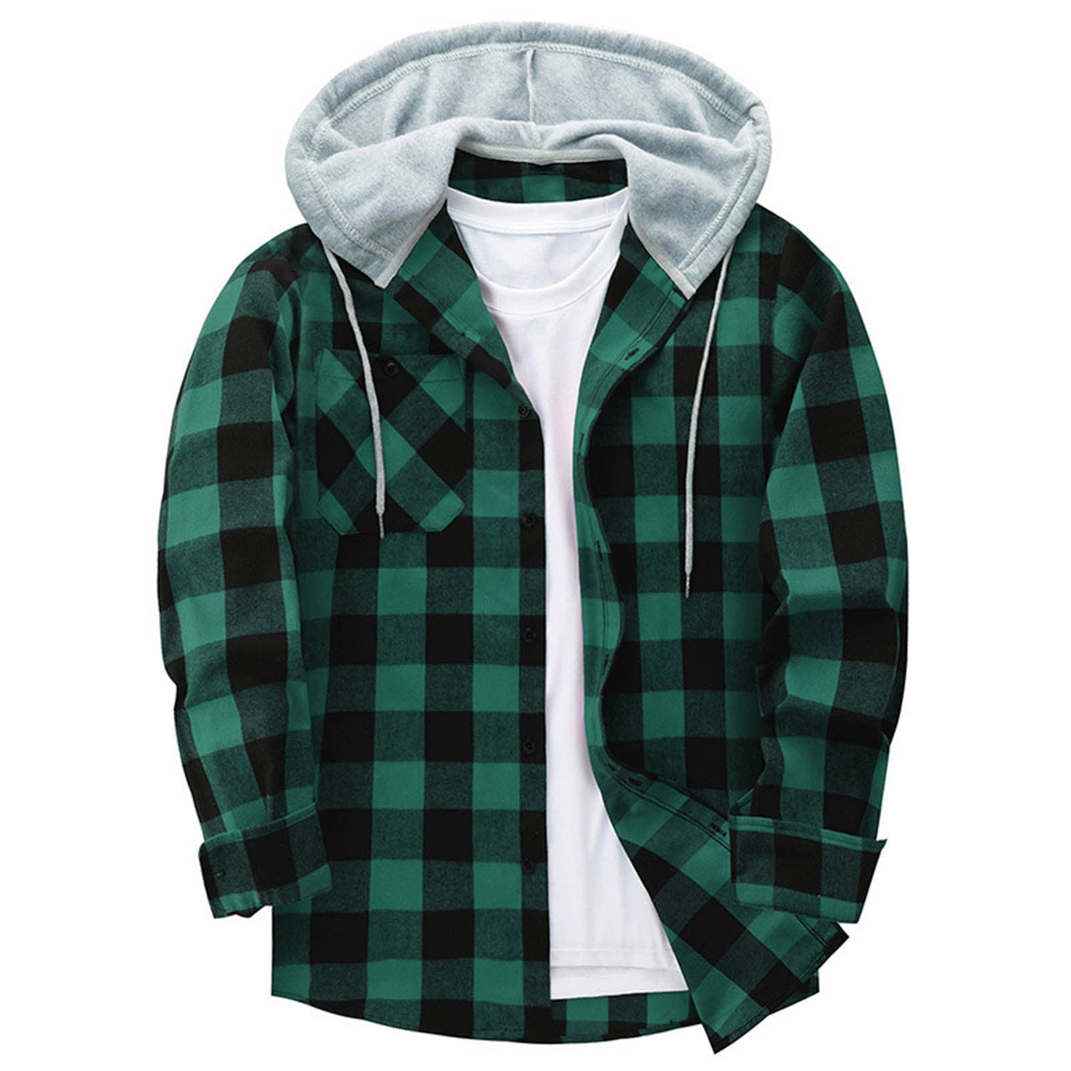 Camisa xadrez masculina com capuz - fardyStore