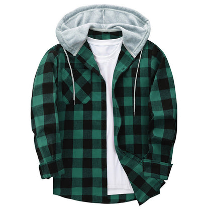 Camisa xadrez masculina com capuz - fardyStore