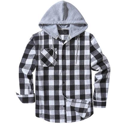 Camisa xadrez masculina com capuz - fardyStore