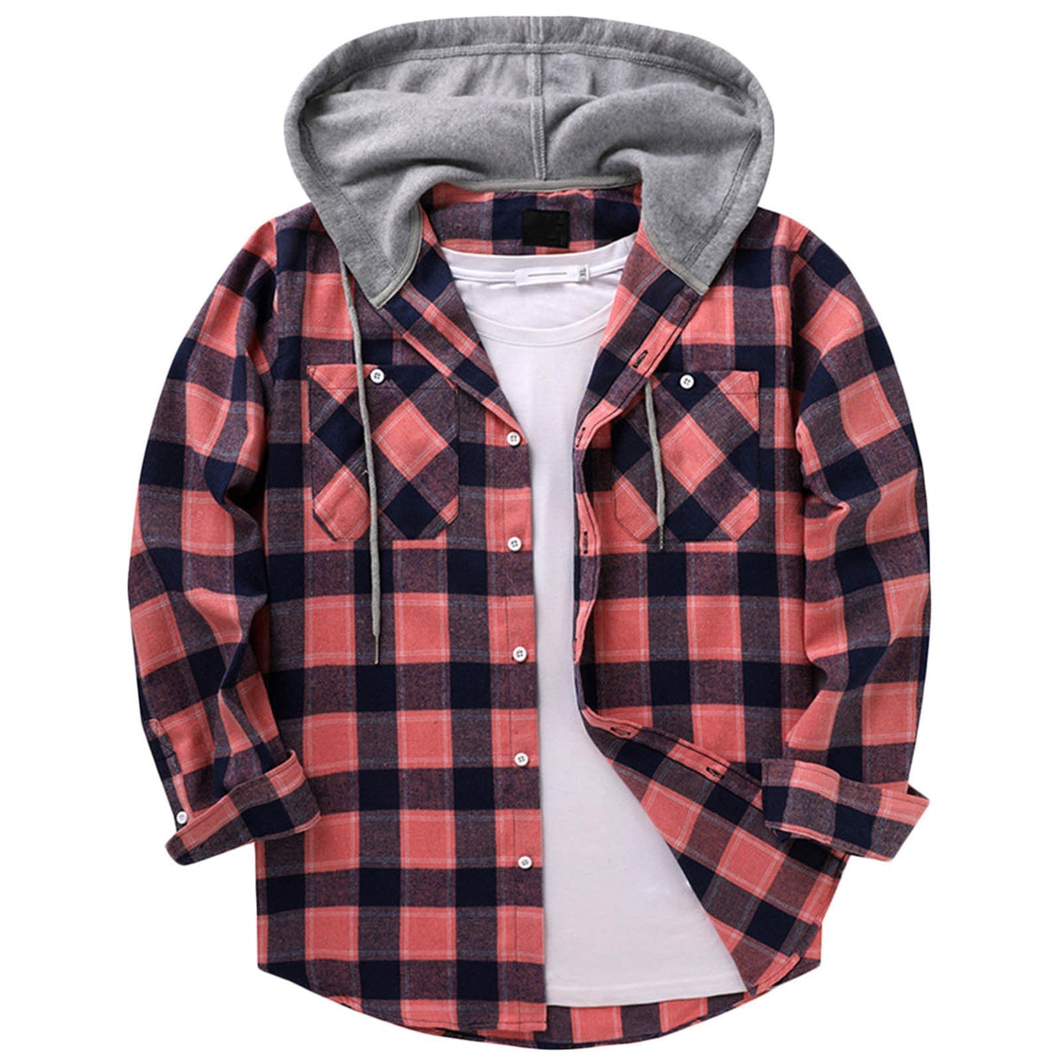 Camisa xadrez masculina com capuz - fardyStore