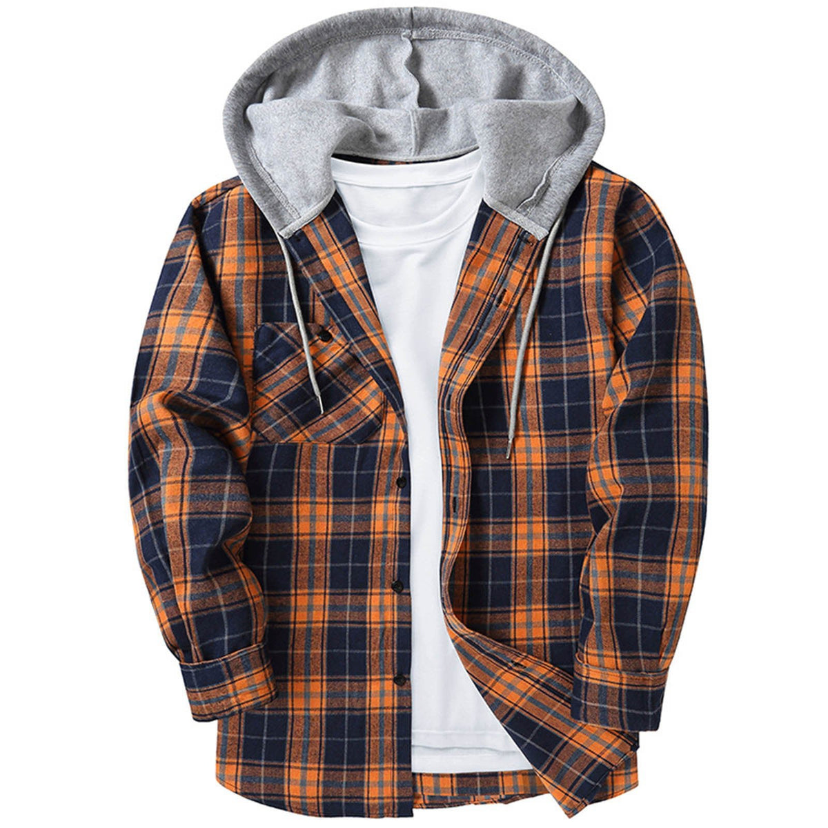 Camisa xadrez masculina com capuz - fardyStore