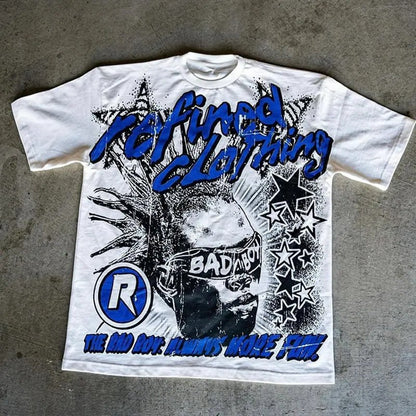 Camiseta de Algodão Manga Curta Estilo Street Unissex - fardyStore