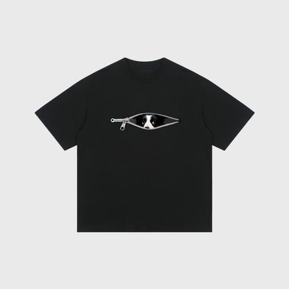 Camiseta de ververão com imagem cachorro e zíper de algodão tamanho grande - fardyStore