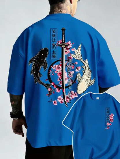 Camiseta Masculina Casual com Estampa, Gola Redonda e Manga Curta — Corte Solto - fardyStore