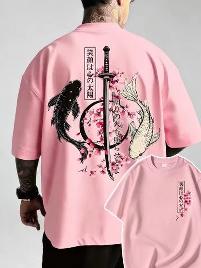 Camiseta Masculina Casual com Estampa, Gola Redonda e Manga Curta — Corte Solto - fardyStore