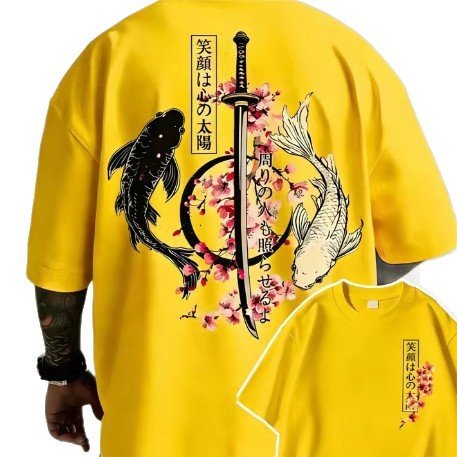 Camiseta Masculina Casual com Estampa, Gola Redonda e Manga Curta — Corte Solto - fardyStore