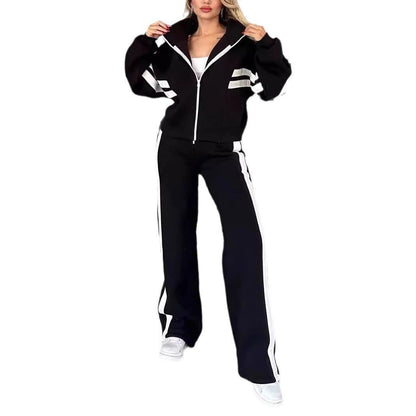 Conjunto Feminino Moletom com Listras — Estilo e Conforto em Uma Peça Só - fardyStore