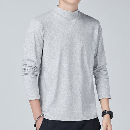 Gola alta de estilista masculina versátil e slim fit com mangas compridas - fardyStore