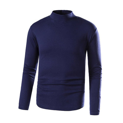 Gola alta de estilista masculina versátil e slim fit com mangas compridas - fardyStore
