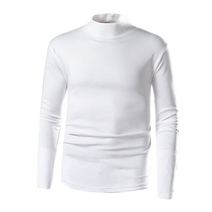 Gola alta de estilista masculina versátil e slim fit com mangas compridas - fardyStore