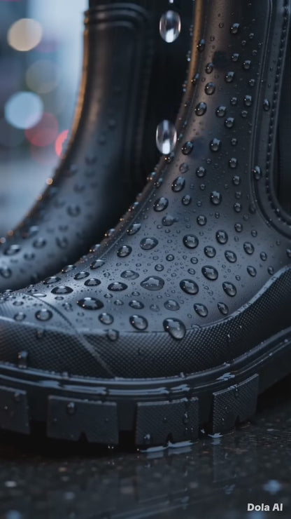 Bota de Chuva Feminina Antiderrapante com Elástico