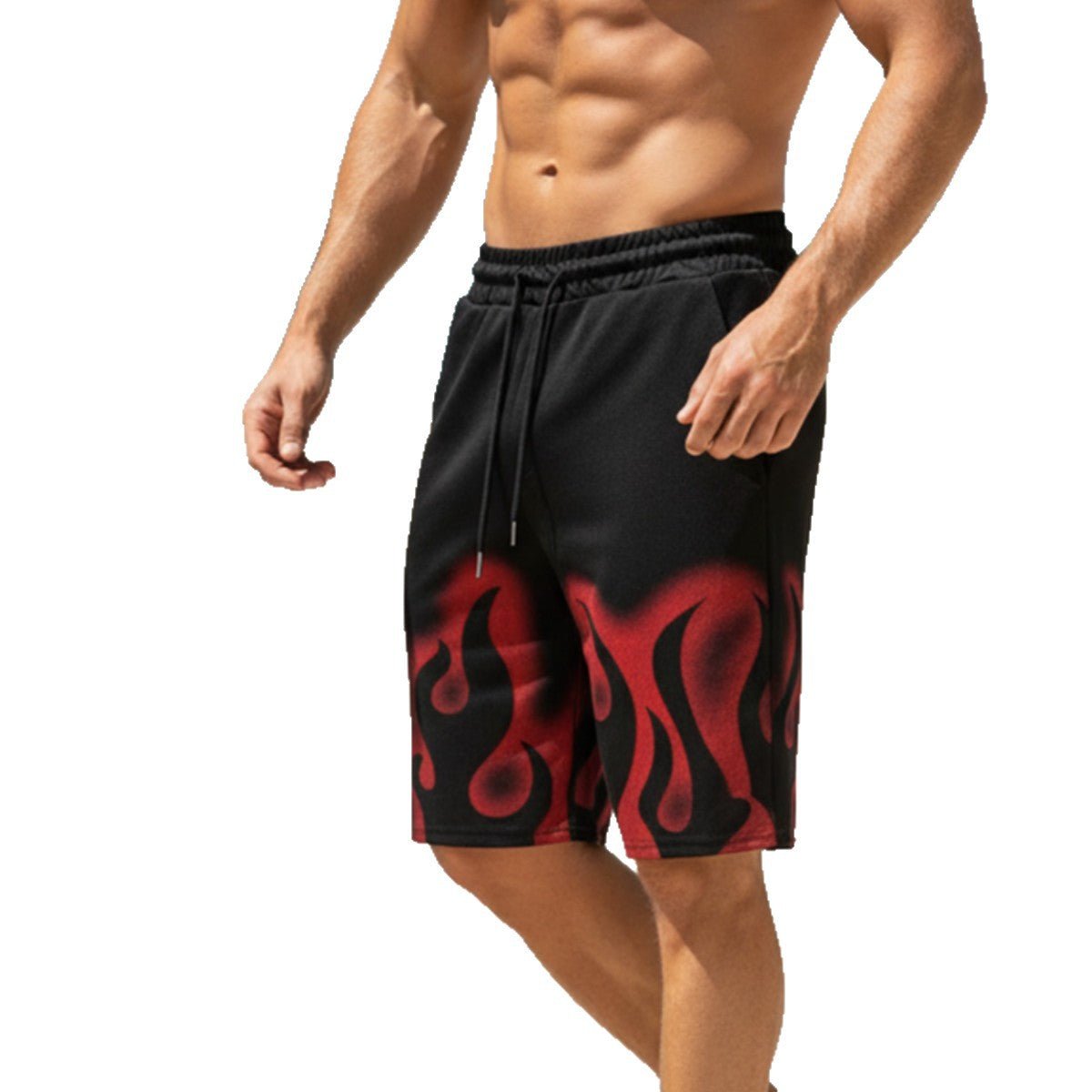 Shorts Casual Respirável com Painel de Malha e Cordão - fardyStore