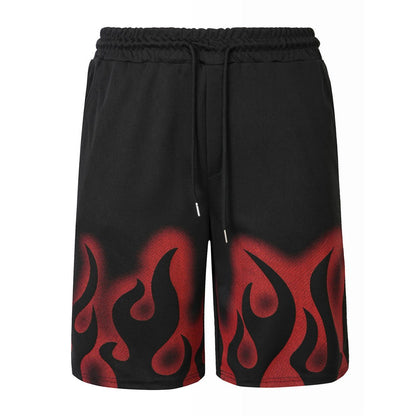 Shorts Casual Respirável com Painel de Malha e Cordão - fardyStore