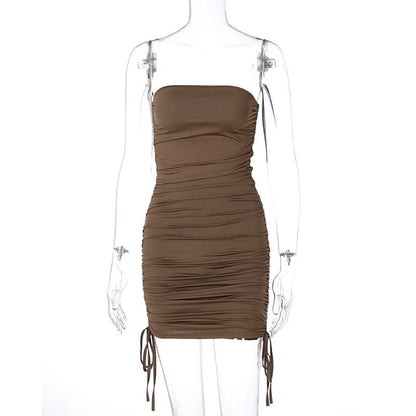 Vestido Tubo Plissado Feminino — Elegaância Minimalista para Toda Ocasião - fardyStore